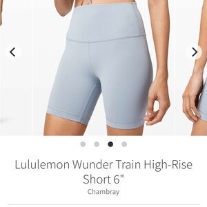 lululemon athletica Women's Wunder Train Shorts - Light Blue